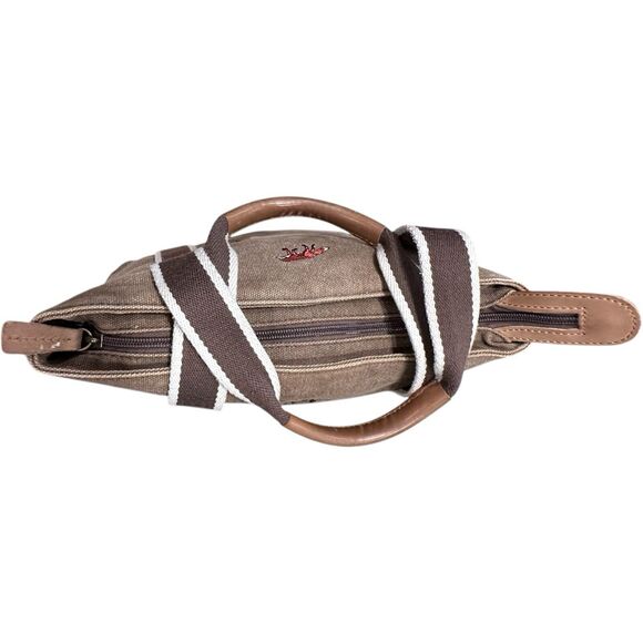 L.L. Bean Women's Foxes Print Canvas Embroidered Tote Bag Purse Brown Tan - Picture 3 of 16